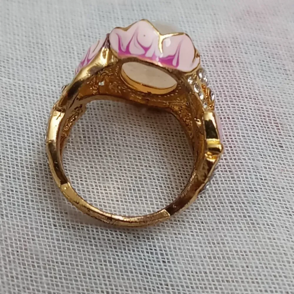 18k solid gold opal ring